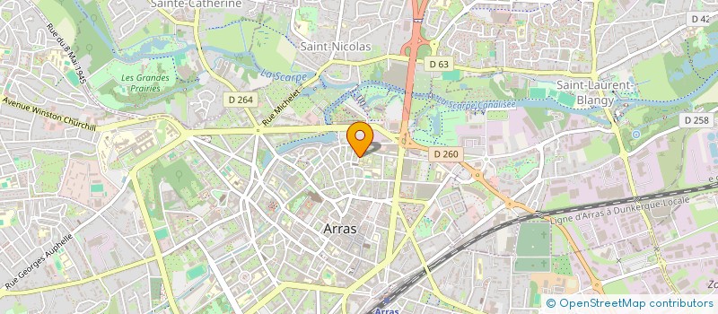 localisation de l'entreprise LES ATELIERS DE LA HALLE à ARRAS