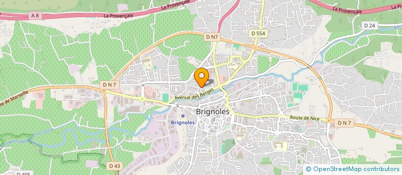 localisation de l'entreprise LES ATELIERS DE LA JOIE  BRIGNOLES