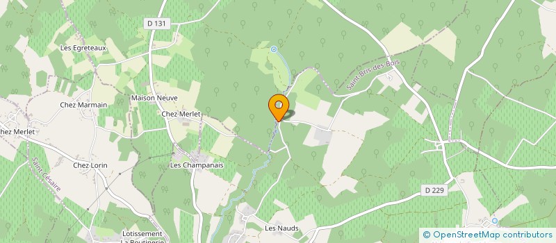 localisation de l'entreprise LES ATELIERS DE LA LICORNE à SAINT-BRIS-DES-BOIS
