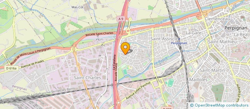 localisation de l'entreprise LES ATELIERS DE LA MEDIATION ARTISTIQUE à PERPIGNAN