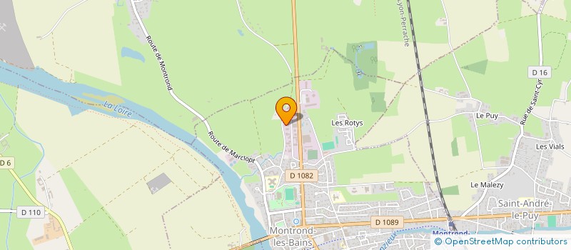 localisation de l'entreprise LES ATELIERS DE LA PLAINE  MONTROND-LES-BAINS