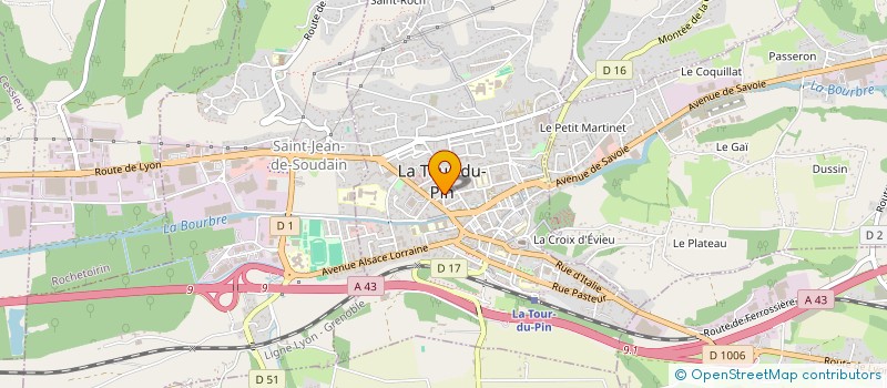 localisation de l'entreprise LES ATELIERS DE LA TOUR DU PIN à LA TOUR-DU-PIN