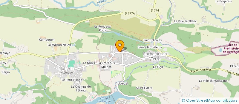 localisation de l'entreprise LES ATELIERS DE LA TRONCHAYE  ROCHEFORT-EN-TERRE