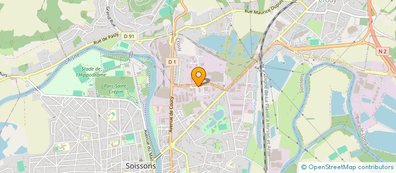 localisation de l'entreprise LES ATELIERS DE LAINE à SOISSONS