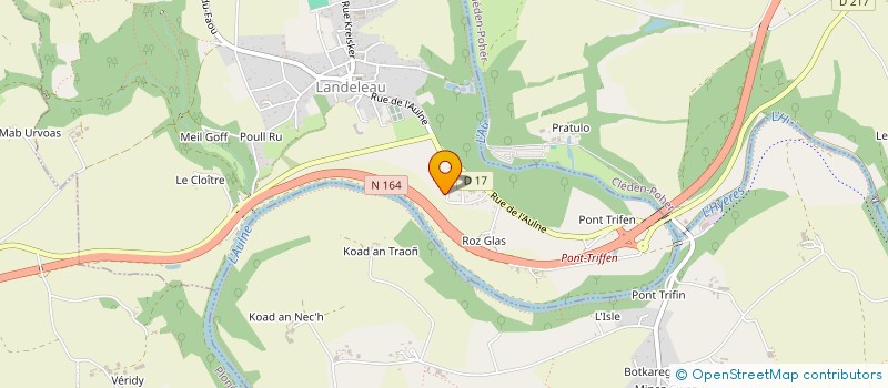 localisation de l'entreprise LES ATELIERS DE LANDELEAU  LANDELEAU