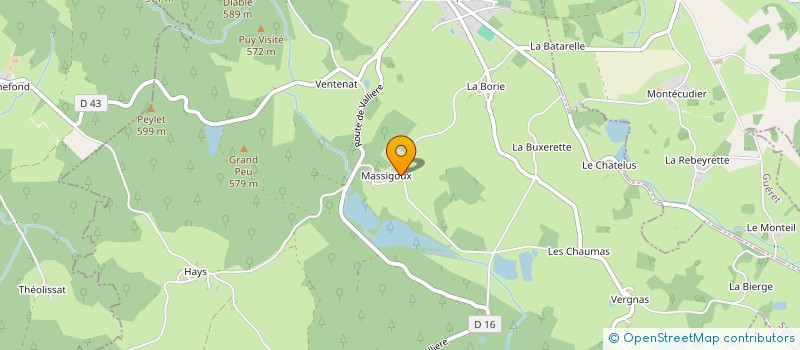 localisation de l'entreprise LES ATELIERS DE MASSIGOUX  SAINT-SULPICE-LES-CHAMPS