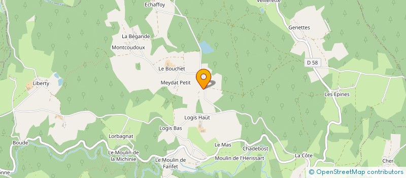 localisation de l'entreprise LES ATELIERS DE MEYDAT à CONDAT-LES-MONTBOISSIER