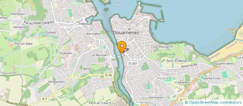 localisation de l'entreprise LES ATELIERS DE PORT RHU à DOUARNENEZ