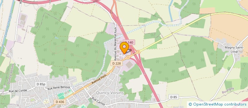 localisation de l'entreprise LES ATELIERS DE QUINCY  QUINCY-VOISINS