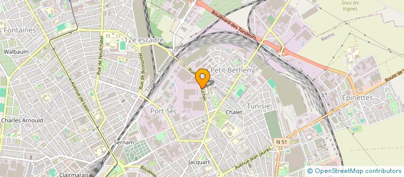 localisation de l'entreprise LES ATELIERS DE REIMS  REIMS