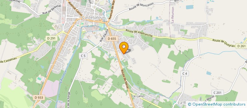 localisation de l'entreprise LES ATELIERS DE THANELLIE  CASTELJALOUX