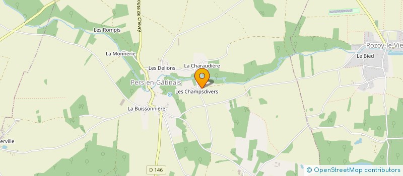 localisation de l'entreprise LES ATELIERS DES CHAMPDIVERS à PERS-EN-GATINAIS