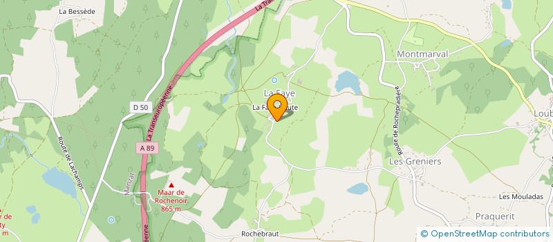 localisation de l'entreprise LES ATELIERS DES SOURCES  LOUBEYRAT