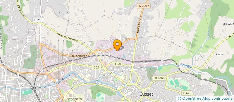 localisation de l'entreprise LES ATELIERS DESNOYER à CUSSET