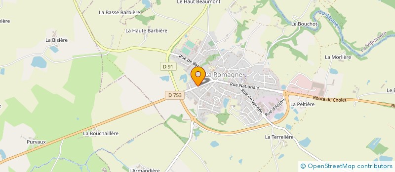 localisation de l'entreprise LES ATELIERS DIXNEUF à LA ROMAGNE