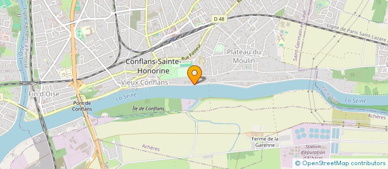 localisation de l'entreprise LES ATELIERS DU BATEAU BLEU  CONFLANS-SAINTE-HONORINE