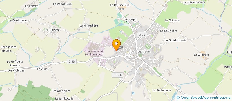 localisation de l'entreprise LES ATELIERS DU BOUPERE à LE BOUPERE