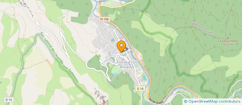 localisation de l'entreprise LES ATELIERS DU CADICHON  FLORAC TROIS RIVIERES