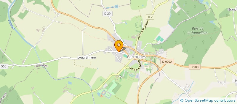 localisation de l'entreprise LES ATELIERS DU CARRE ROUGE à CARROUGES