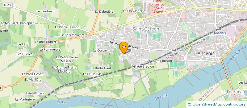 localisation de l'entreprise LES ATELIERS DU PATRIMOINE DE L'ECOCHERE  ANCENIS-SAINT-GEREON