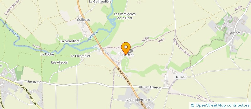 localisation de l'entreprise LES ATELIERS DU PRIEURE SAUVAGE  VILLIERS-EN-PLAINE