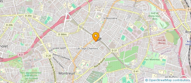 localisation de l'entreprise LES ATELIERS DU REEL à MONTREUIL