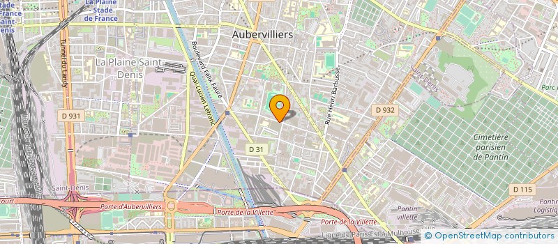 localisation de l'entreprise LES ATELIERS DU SPECTACLE à AUBERVILLIERS