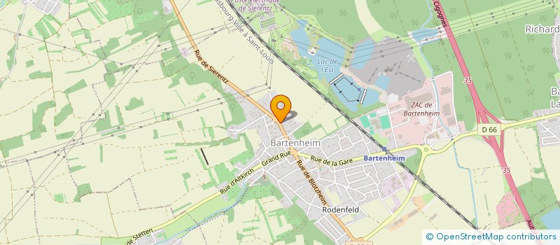 localisation de l'entreprise LES ATELIERS DU SWING  BARTENHEIM