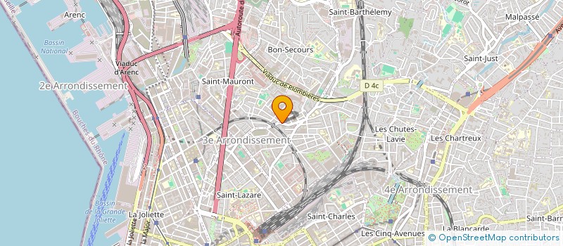 localisation de l'entreprise LES ATELIERS DU THEATRE DE LA MUTUALITE à MARSEILLE