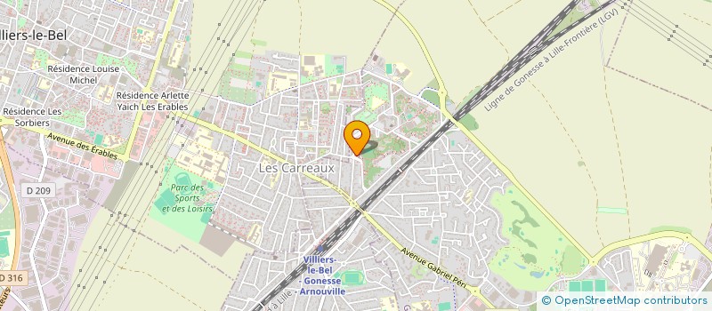 localisation de l'entreprise LES ATELIERS EDUCATIFS ET CULTURELS URBAINS  GONESSE