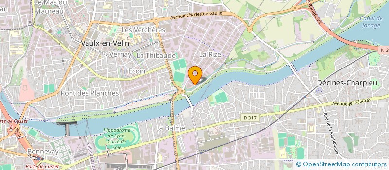 localisation de l'entreprise LES ATELIERS ELYANE SA à VAULX-EN-VELIN