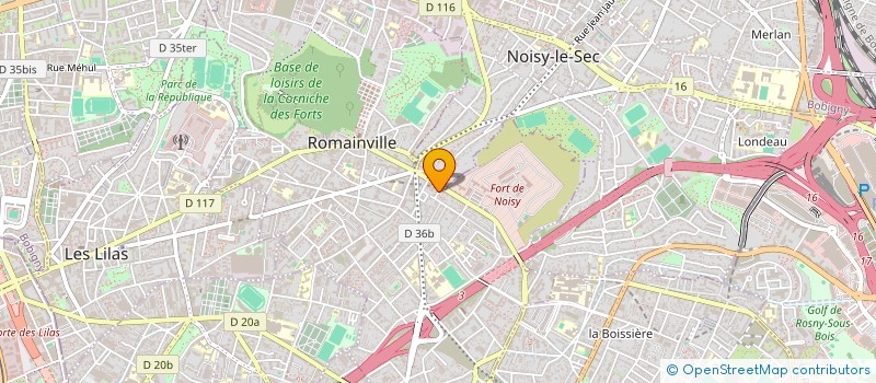 localisation de l'entreprise LES ATELIERS FER INOX ALU à ROMAINVILLE