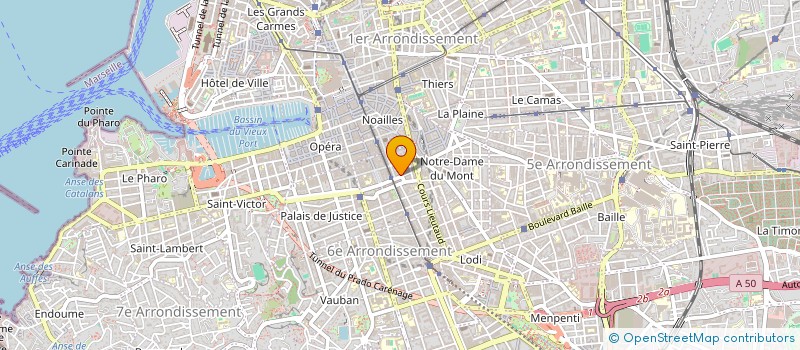 localisation de l'entreprise LES ATELIERS HOP : HABITER UVRER PENSER à MARSEILLE