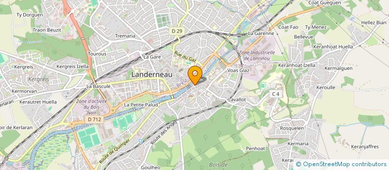 localisation de l'entreprise LES ATELIERS LAFAYETTE à LANDERNEAU
