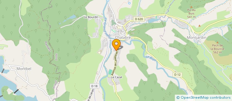 localisation de l'entreprise LES ATELIERS LALANDE  CHALABRE