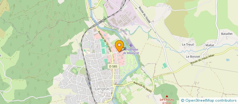 localisation de l'entreprise LES ATELIERS LANGEADOIS  LANGEAC