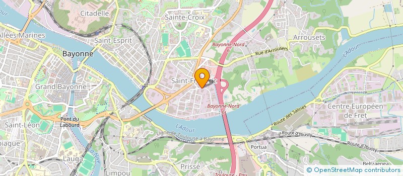 localisation de l'entreprise LES ATELIERS MODERNES à BAYONNE