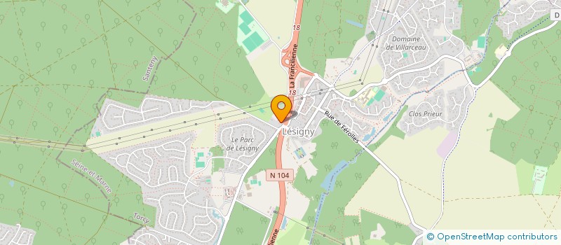 localisation de l'entreprise LES ATELIERS MODEUS  LESIGNY