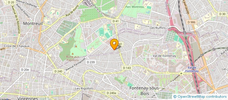 localisation de l'entreprise LES ATELIERS MONTESSORI (LAM) à MONTREUIL