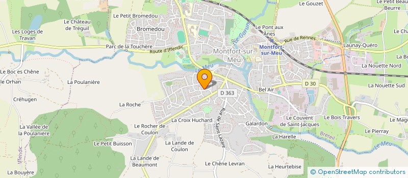 localisation de l'entreprise LES ATELIERS MONTFORTAIS à MONTFORT-SUR-MEU