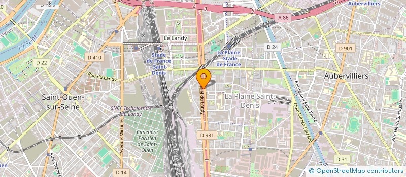 localisation de l'entreprise LES ATELIERS MONTJOIE à SAINT-DENIS