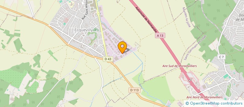 localisation de l'entreprise LES ATELIERS NORMANDS à ECQUEVILLY