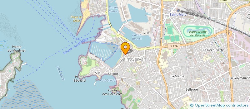 localisation de l'entreprise LES ATELIERS O'DICY à SAINT-MALO