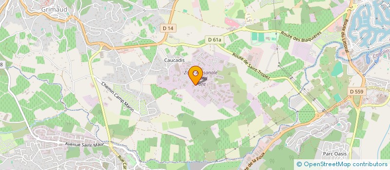 localisation de l'entreprise LES ATELIERS OLIVIER à GRIMAUD