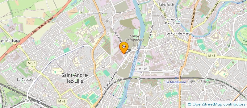 localisation de l'entreprise LES ATELIERS PARM  SAINT-ANDRE-LEZ-LILLE