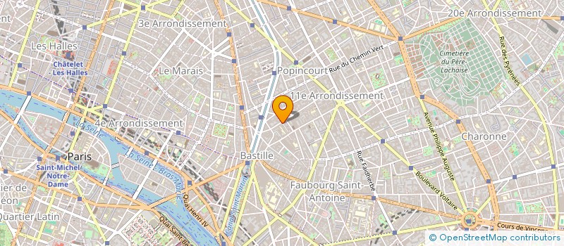 localisation de l'entreprise LES ATELIERS PHILIPPE ASTRUC à PARIS