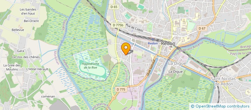 localisation de l'entreprise LES ATELIERS THEATRE DE LA REDONDINE  REDON