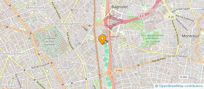 localisation de l'entreprise LES ATELIERS THEATRE VINGTIEME  PARIS