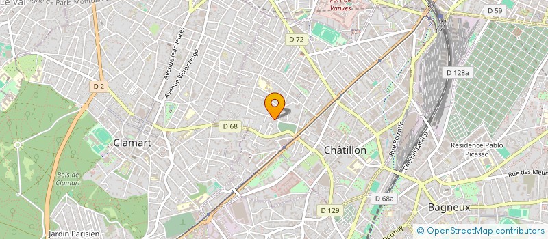 localisation de l'entreprise LES ATELIERS TYPOGRAPHIQUES à CHATILLON