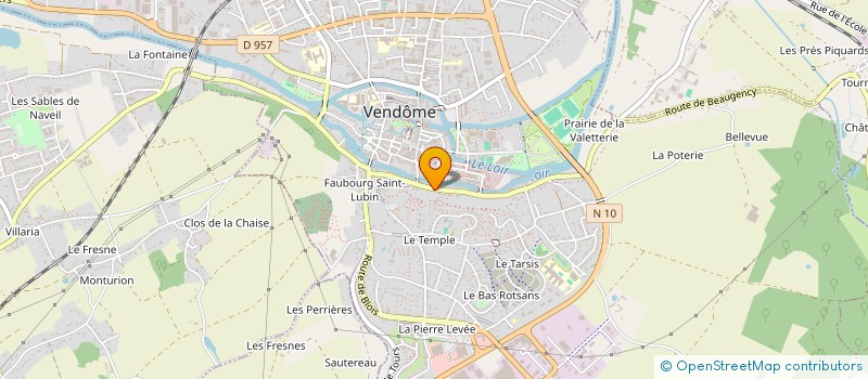 localisation de l'entreprise LES ATELIERS VERTS à VENDOME